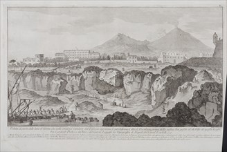 Veduta di parte delle lave di bitume che nelle cruzioni vomitate da Vesuvio coprirono l'antichissima città di Ercolano, Vedute