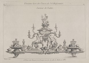 Surtout de table, Ornament Prints Collection, Oeuvre de Juste Aurele Meissonnier peintre sculpteur architecte andc. dessinateur