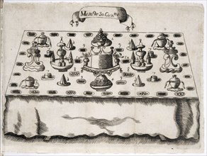 Mesa de 30. cuviertos, Arte de reposteria, en que se contiene todo genero de hacer dulces secos, y en lìquido, vizcochos