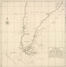 A Chart of the Southern Part of South America, A voyage round the world, in the years MDCCXL, I, II, III, IV by George Anson