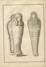Figure des momies, Description de l'Egypte, Maillet, Benoît de, 1656-1738, Engraving, etching, 1735