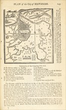 Plan of the City of Havanah, Woodcut, 1740 March, Page 149, Plan of the City of Havanah, with, an Explanation of the foregoing