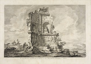 Julius Antiochus, Philopappus; à Athenes, Vue d'un Monument triomphal élevé en l'honneur de Caius, Julius Antiochus, Philopappus