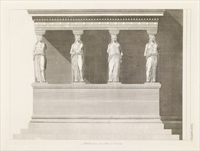 Adorned with Caryatides, The Elevation of the Front of the Temple of Pandrosus, Adorned with Caryatides, The antiquities of