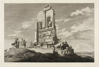 A view of the monument of Philopappus, The antiquities of Athens, Stuart, James, 1713-1788, Engraving, 1762-1816, Plate 1