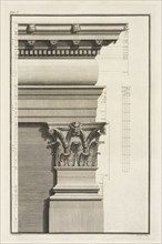 Capital and Entablature of the Pilaster, in the Foregoing Plate, Base, Capital and Entablature of the Pilaster, in the Foregoing