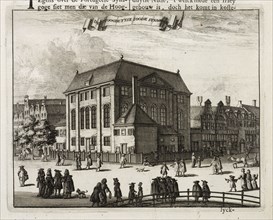 De Hoogduytse Joode Synagoge, Beschryvinge van Amsterdam, Commelin, Casparus, 1636-1693, Engraving, 1694