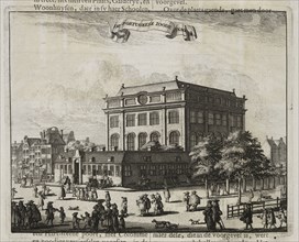 De Portugeese Joode Synagoge, Beschryvinge van Amsterdam, Commelin, Casparus, 1636-1693, Engraving, 1694