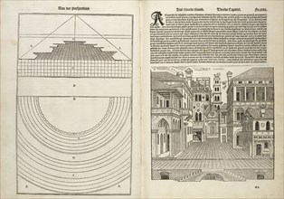 Van Der Perspectiven, Reglen van metselrijen op de vijue manieren van edificien, Serlio, Sebastiano, 1475-1554, Woodcut, 1549