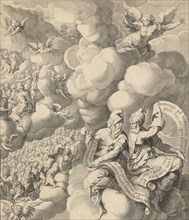 Iudicÿ uniuersalis paradigma Sacrae Scripturae testimonijs confirmatum: detail of Heaven, Cousin, Jehan, ca. 1522-ca. 1593, Jode