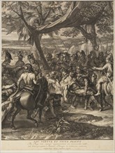 Alexander and Poros, Battles of Alexander, Gunst, Pieter Stevens van, 1659?-1724?, Le Brun, Charles, 1619-1690, Engraving