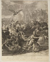 Battle of Arbelles, Battles of Alexander, Gunst, Pieter Stevens van, 1659?-1724?, Le Brun, Charles, 1619-1690, Engraving