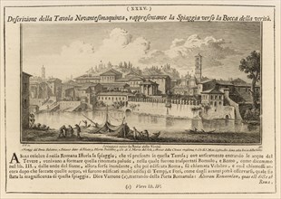 Spiaggia verso la Bocca della Verita, Delle magnificenze di Roma antica e moderna, Vasi, Giuseppe, 1710-1782, Engraving, 1747
