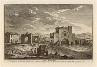Ponte Nomentano, Delle magnificenze di Roma antica e moderna, Vasi, Giuseppe, 1710-1782, Engraving, 1747-1761, plate 82, volume