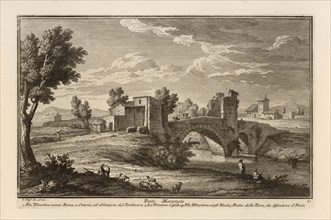 Ponte Mammolo, Delle magnificenze di Roma antica e moderna, Vasi, Giuseppe, 1710-1782, Engraving, 1747-1761, plate 81, volume 5