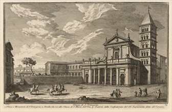 Chiesa di S. Grisogono, Delle magnificenze di Roma antica e moderna, Vasi, Giuseppe, 1710-1782, Engraving, 1747-1761, plate 119