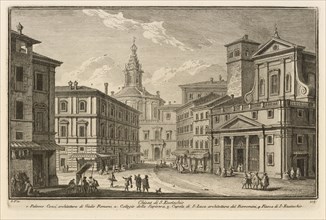 Chiesa di S. Eustachio, Delle magnificenze di Roma antica e moderna, Vasi, Giuseppe, 1710-1782, Engraving, 1747-1761, plate 113