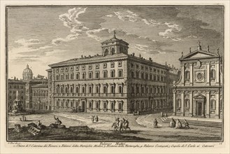 Palazzo Mattei, Delle magnificenze di Roma antica e moderna, Vasi, Giuseppe, 1710-1782, Engraving, 1747-1761, plate 78, volume 4