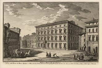 Palazzo Marescotti già Estense, Delle magnificenze di Roma antica e moderna, Vasi, Giuseppe, 1710-1782, Engraving, 1747-1761