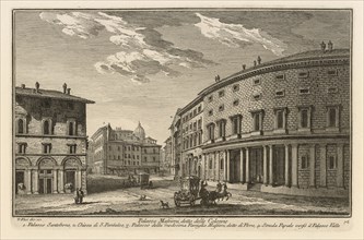 Palazzo Massimi detto delle Colonne, Delle magnificenze di Roma antica e moderna, Vasi, Giuseppe, 1710-1782, Engraving, 1747