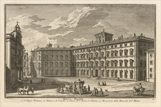 Palazzo Panfilio, Delle magnificenze di Roma antica e moderna, Vasi, Giuseppe, 1710-1782, Engraving, 1747-1761, plate 66