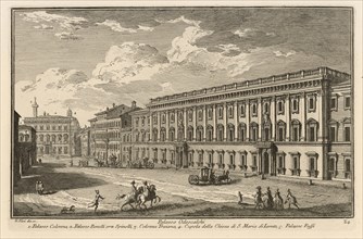 Palazzo Odescalchi, Delle magnificenze di Roma antica e moderna, Vasi, Giuseppe, 1710-1782, Engraving, 1747-1761, plate 64