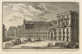 Palazzo Colonna, Delle magnificenze di Roma antica e moderna, Vasi, Giuseppe, 1710-1782, Engraving, 1747-1761, plate 63