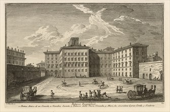 Palazzo Rospigliosi, Delle magnificenze di Roma antica e moderna, Vasi, Giuseppe, 1710-1782, Engraving, 1747-1761, plate 62