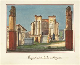 Tempio di Scide a Pompei, Pompei, Unknown, Watercolor, ca. 1840?, Temple of Isis, VIII 7, 28