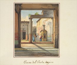 Casa del poeta tragico, Pompei, Unknown, Watercolor, ca. 1840?, House VI 8, 5