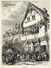Picardie, Maison à Amiens, Picardie, Voyages pittoresques et romantiques dans l'ancienne France, Balan, Louis-Eugène, 1808-1858