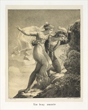 Les deux amants, Voyages pittoresques et romantiques dans l'ancienne France, Engelmann, G., Godefroy, 1788-1839, Nodier
