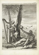 King David with his harp, together with a river god, Maphaei s.r.e. card. Barberini nvnc Vrbani pp. VIII. Poemata, Bernini, Gian