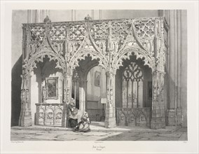 Jubé de Folgoet, Bretagne, Voyages pittoresques et romantiques dans l'ancienne France, Imprimerie Lemercier and Cie., Mathieu