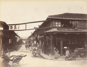 Street scene in the International Settlement, Shanghai, People and views of China, Albumen, between 1870 and 1890