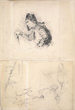 Figure studies, Album of drawings, Fortuny, Mariano, 1838-1874, ca. 1869