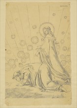 Canto XXVIII? Illustrations to Dante's Paradiso, Nenci, Francesco, 1782-1850, Pencil on tracing paper, between ca. 1830