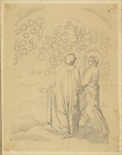 Canto XIX Illustrations to Dante's Paradiso, Nenci, Francesco, 1782-1850, Pencil on tracing paper, between ca. 1830 and ca. 1840