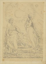 Canto I, 58-66 Illustrations to Dante's Paradiso, Nenci, Francesco, 1782-1850, Pencil on tracing paper, between ca. 1830