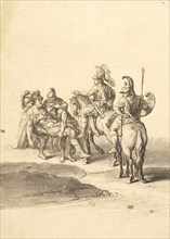 Groupe Alexandre et Porus, Drawings after the Battles of Alexander by Charles Le Brun, Le Brun, Charles, 1619-1690, Picart