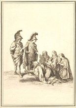 Les reines de Perse aux pieds d'Alexandre ou la tente de Darius, partie centrale, Drawings after the Battles of Alexander by
