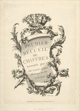 Frontispiece, Premier, -IIme, recueil de chiffres, Marillier, Clément Pierre, 1740-1808, Etching, 1750