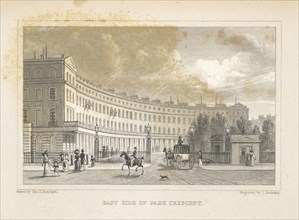 East side of Park Crescent, Metropolitan improvements: or, London in the nineteenth century, displayed in a series of engravings