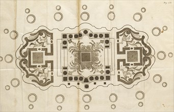 Design for table decoration, facing p. 167, La science du maître d'hôtel confiseur: à l'usage des officiers