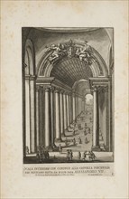Scala interiore que conduca alla cappella ponteficia nel Vaticano fatta da n.s. sig. papa Alessandro VII. Il nvovo teatro