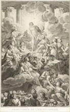 Frontispiece with allegorical figures, Encyclopédie, ou, Dictionnaire raisonné des sciences, des arts et des métiers, Cochin