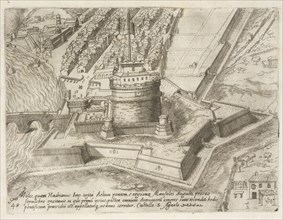 Castel Sant'Angelo, Vrbis Romae aedificiorvm illvstrivmqvae svpersvnt reliqviae, Dosio, Giovanni Antonio, 1533-ca. 1609, Etching