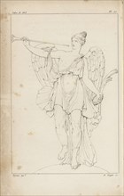 La Renommée, statue par M. Dejoux, Annales du musée et de l'école moderne des beaux-arts: recueil de gravures au trait