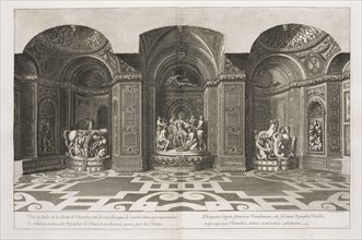 Veue du fonds de la Grotte de Versailles, Grotte, labyrinthe, fontaines et bassins de Versailles, Le Pautre, Jean, 1618-1682