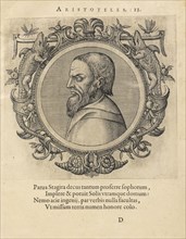 Aristoteles, Icones veterum aliquot, ac recentium medicorum, philosophorumque elegiolis suis editae, Borcht, Petrus van der